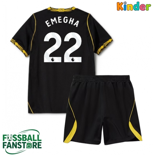 Chelsea Emmanuel Emegha #22 Replik Auswärtstrikot Kinder 2026-27 Kurzarm (+ Kurze Hosen)
